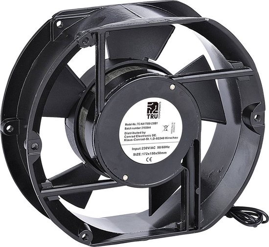TRU COMPONENTS TC-NA17050-230B1 Ventilateur axial 230 V/ AC 299 m³/h (L x l x H) 172 x 150 x 50 mm