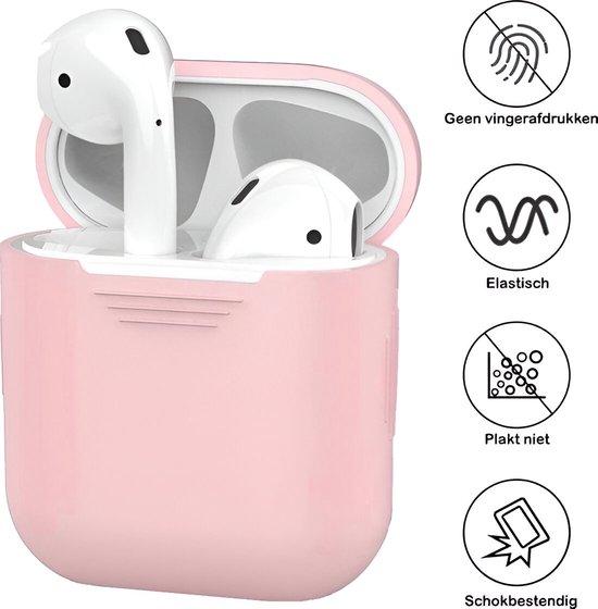 Studio Air® Airpods 2 Hoesje - Soepele Siliconen Case ook geschikt voor Airpods 1 - Roze