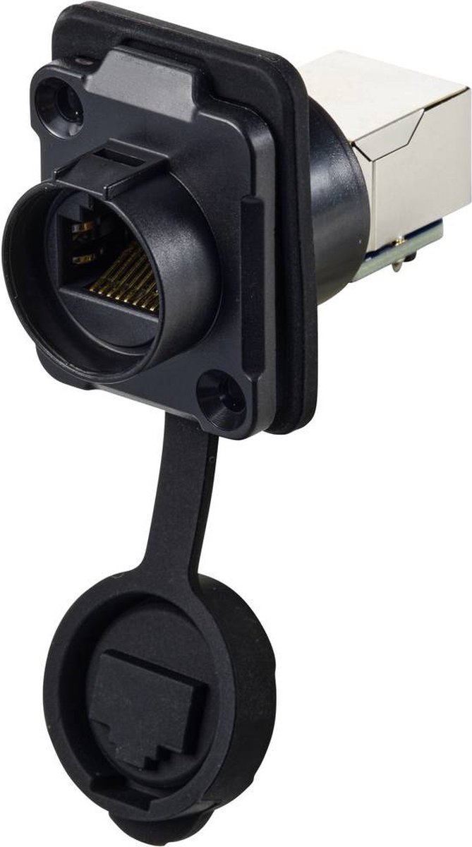 TRU COMPONENTS RJ45-inbouwbus, 2-gats flens TC-12770460 Invoerhulp voor RJ45 1 stuk(s)