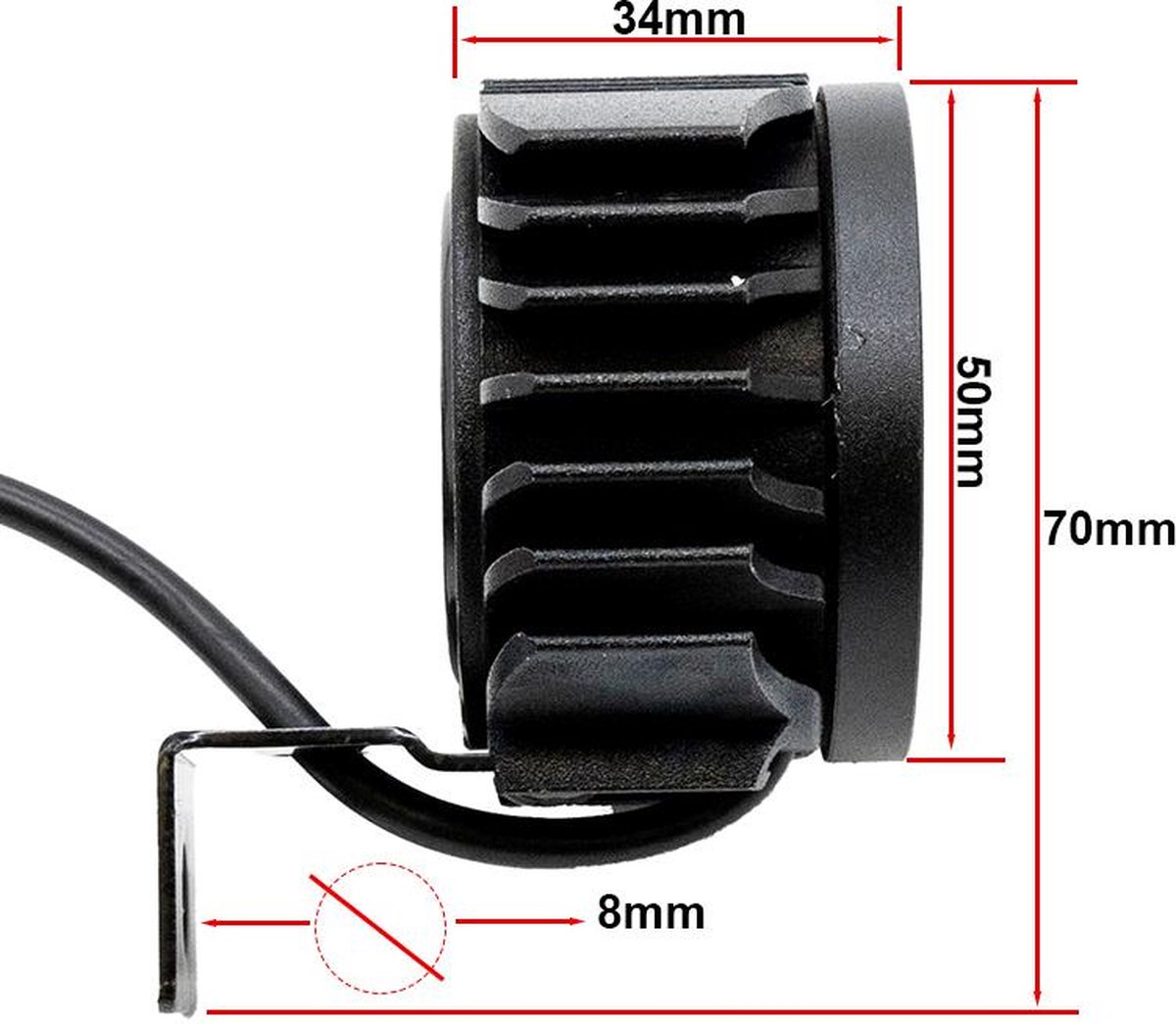 E-wheel - Light with Horn FC1 - 12-72V - Front Light with Horn - Joyor - Kugoo - Ovex - Skateflash - SmartGyro