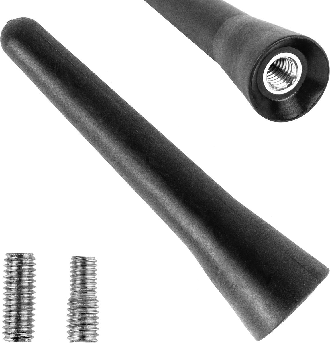 AMiO Auto Antenne Mini Universeel AM/FM Zwart - Compacte Universele Antenne Voor Auto's