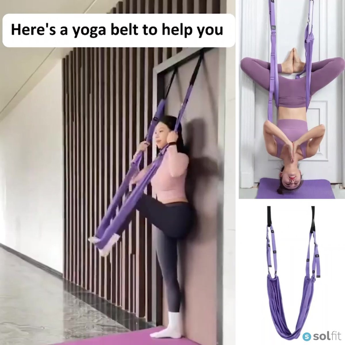 1 Pc Ensemble De Balançoire De Yoga Volant Aérien De Couleur Aléatoire