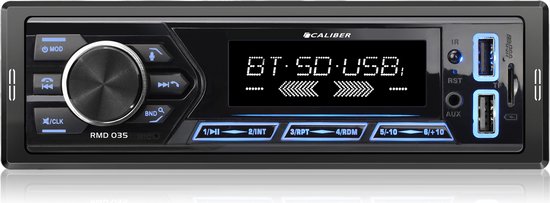 Caliber DAB Autoradio - Autoradio met Bluetooth - 1 DIN Autoradio - Handsfree bellen - USB Oplaadpoort - 4 x 55 Watt (RMD035DAB)