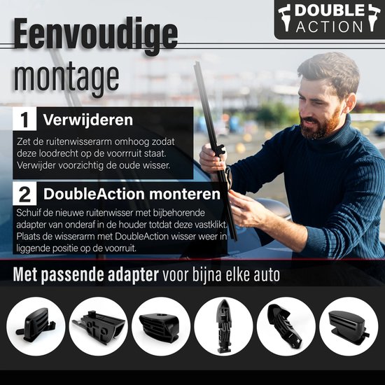 DoubleAction Ruitenwissers | Tesla Model 3, bj 09.2016 - heden