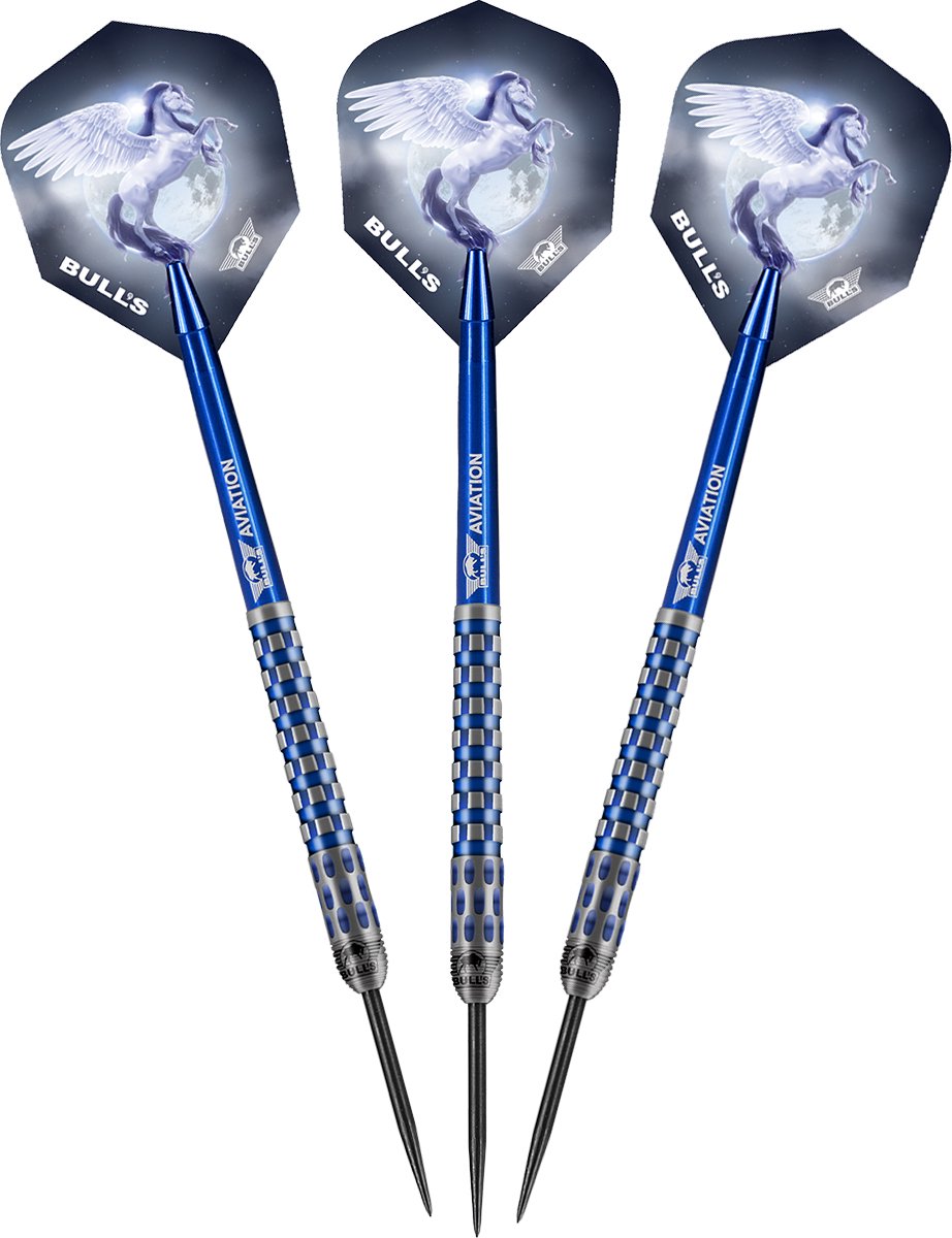 Bull's Blue Pegasus C 95% - Dartpijlen - 22 gram - Aluminium shafts