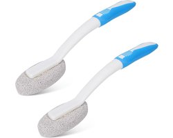 Puimsteen Toiletborstel - 2 Stuks - 30 cm - Toiletborstels - Hard Water Wand Puimsteen - Pumice Stick - Puimsteen Reinigingssteen - Toiletborstel - Wc Borstel Puimsteen - Verwijder Urine En Kalksteen - Wit