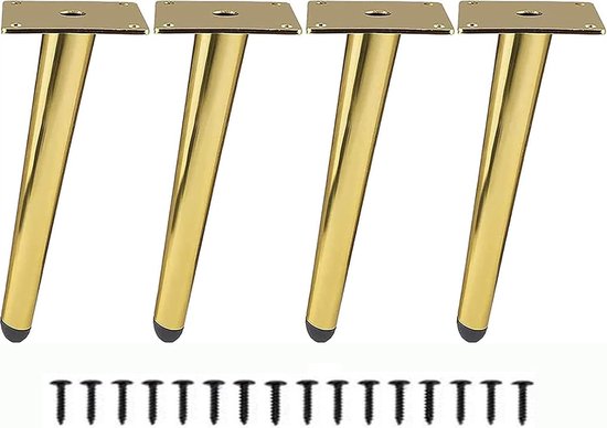 Meubelpoten zwart, 4 stuks 15 cm meubelpoten metaal vervanging meubelpoten kast plankpoten belastbaar tot 500 kg metalen poten voor meubels kasten dressoir bank