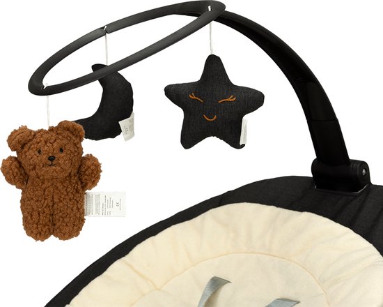Novi at Home® Stardust 2-in-1 Babyswing en Wieg - 12 melodieën en 2 natuurgeluiden - Zwart - tot 9 kg van Novi at Home — afbeelding 4