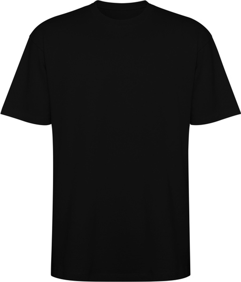 oversized unisex t-shirt katoen Model Bull merk Roly Zwart