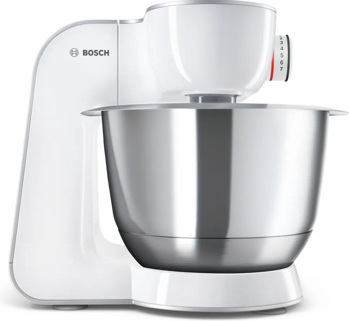Bosch MUM5 - MUM58200 - Keukenmachine - 1000W - Keukenrobot - Keukenmixer - Mixer met Mengkom - 3.9L - Wit/Zilver