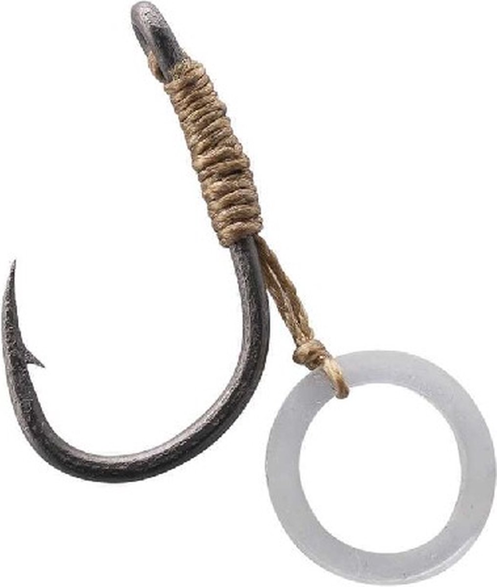 Korum Banded Hook Hairs Barbed (5 pcs) - Maat : 14