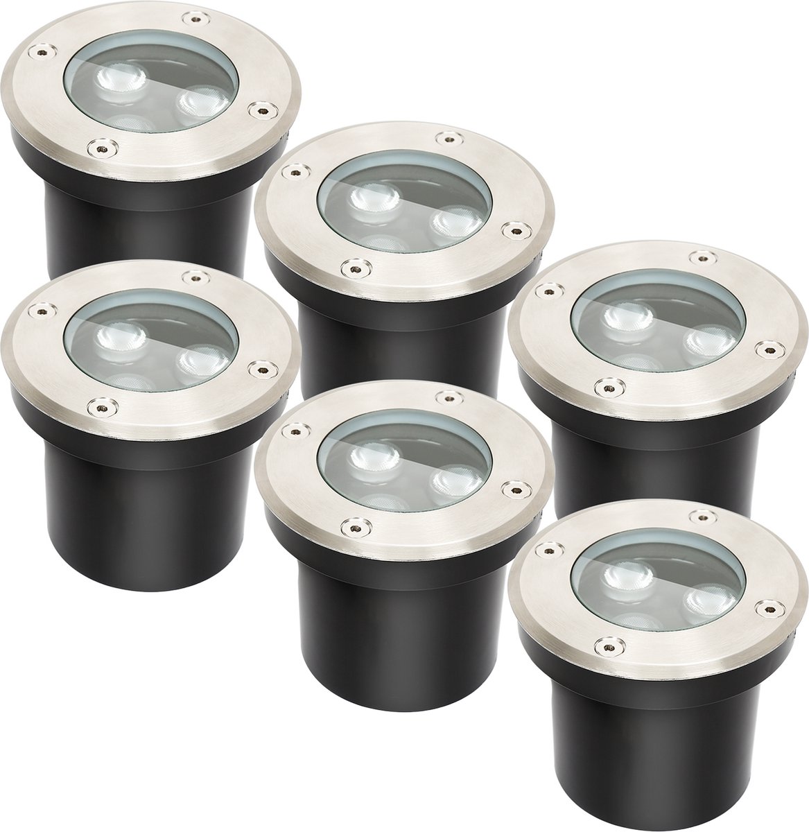 Led-spots voor buiten set van 3W*4, 3000K Warm Wit, 14V, IP65 Waterdicht - Met 14M voedingssnoer - Voor paden, gazons en terrassen
