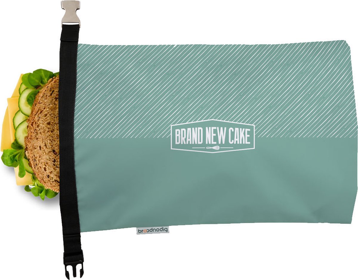BrandNewCake Herbruikbare Boterhamzak Groen motief 30x20cm