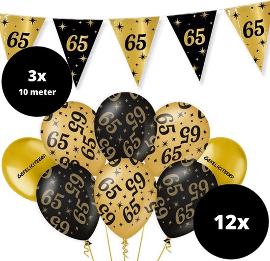 Q2P 60 Jaar Slinger – 10 Meter Feestvlaggenlijn In Wit En Goud, Met '60' En Sterren, Binnen En Buiten Te Gebruiken