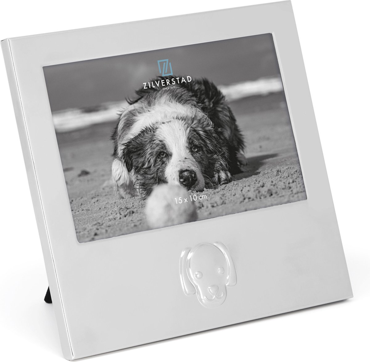 Zilverstad Fotolijst Hond 15x10 verzilverd