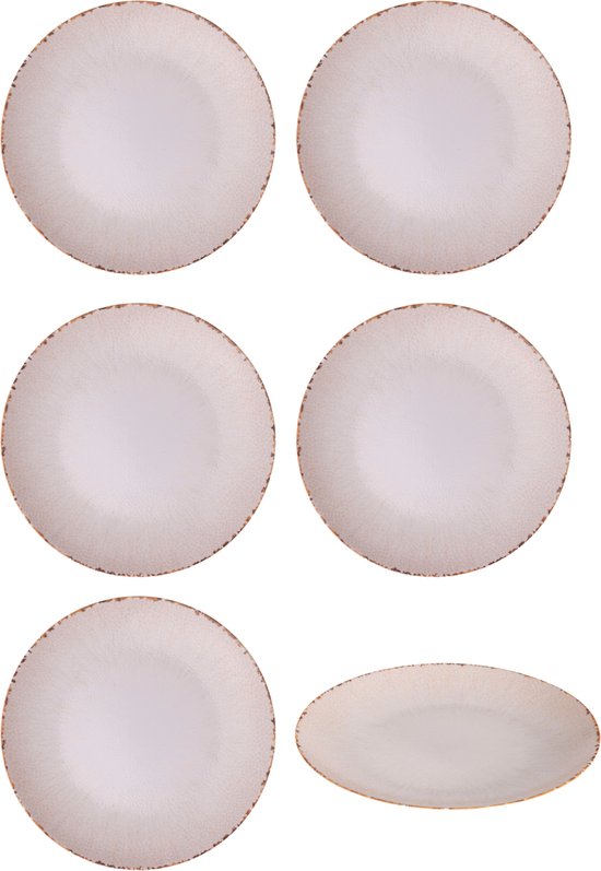 Assiette à dîner Hazel & Bos Juntos Artesanal - 27 cm - lot de 6 pièces - porcelaine