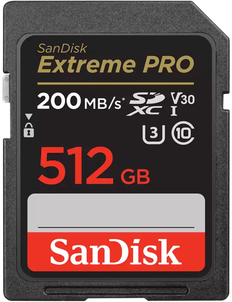 SanDisk SDXC Extreme Pro 512GB 200mb/s