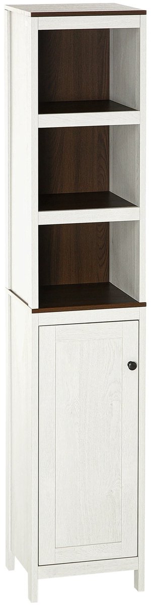 Badkamerkast - Badkamer Kast - Badkamer Kastje - Kolomkast - Badkamerkasten Laag - Badkamerkastje - Badkamer Kastje - Kast - Badkamer - Wit - Badkamerkast - Badkamer Accessoires - Badkamermeubel - Badkamermeubels