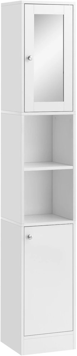 Badkamerkast - Badkamer Kast - Badkamerkasten Hoog - Badkamerkastje - Badkamer Kastje - Kast - Badkamer - Wit - Badkamerkast - Badkamer Accessoires - Badkamermeubel - Badkamermeubels - Organizer - Organizer Badkamer