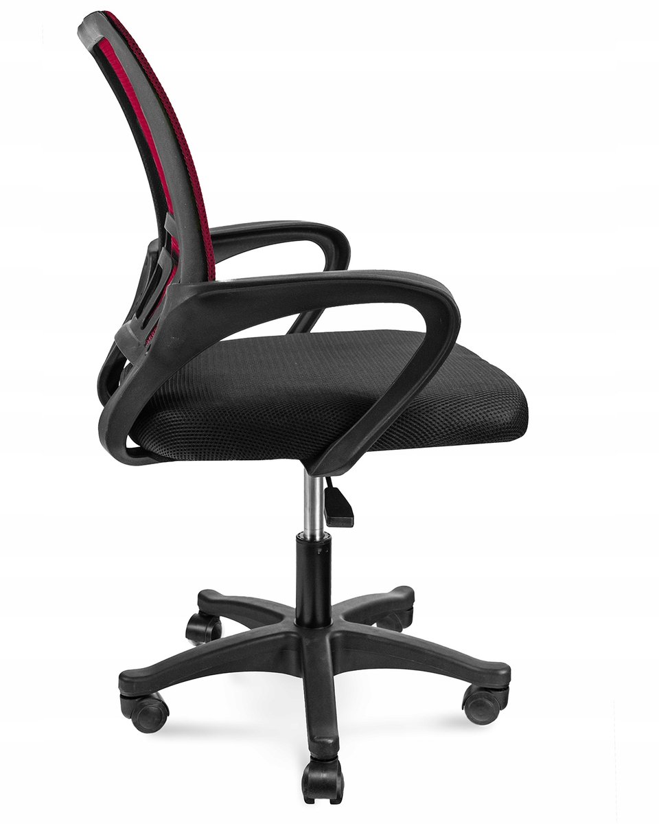 SMART Bureaustoel Zwart/Rood Ergonomisch Design - afbeelding 2