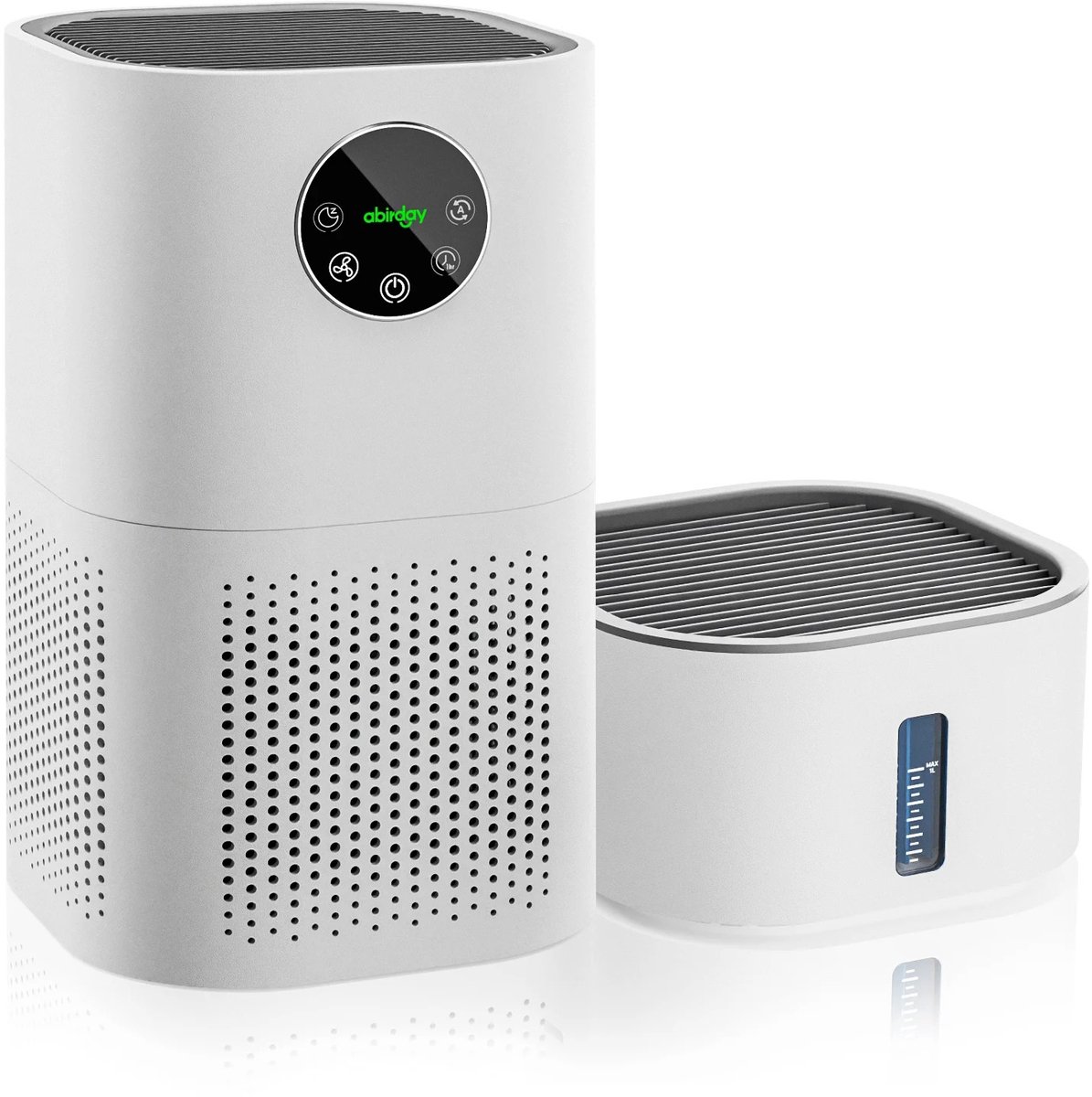 Luchtreiniger met Luchtbevochtiger-combinatie – Air purifier – Stille en Krachtige Luchtzuivering – voor huisallergieën, huisdierenhaar en rokers i – H13 True HEPA-filter, 2-in-1" — afbeelding 1