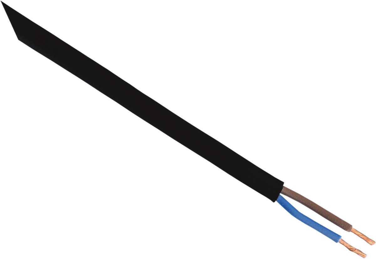 Elektrakabel - zwart - 2x 0,75mm - 100 meter