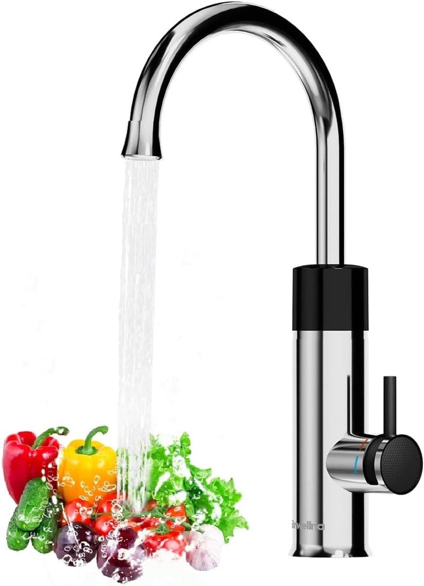 Tankloze elektrische warmwaterkraan met digitaal display – 220V warmwaterkraan voor gootst