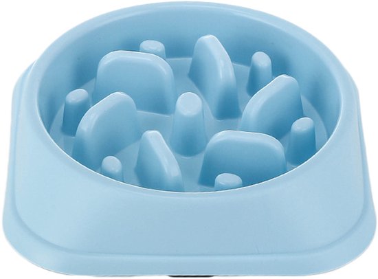 Anti-schrok hondenvoerbak – antislip – lichtblauw