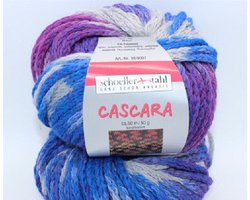 Breiwol Cascara from Schoeller+Stahl - kleur 0002 - verloopgaren van grijs-blauw naar paars - 50 gram