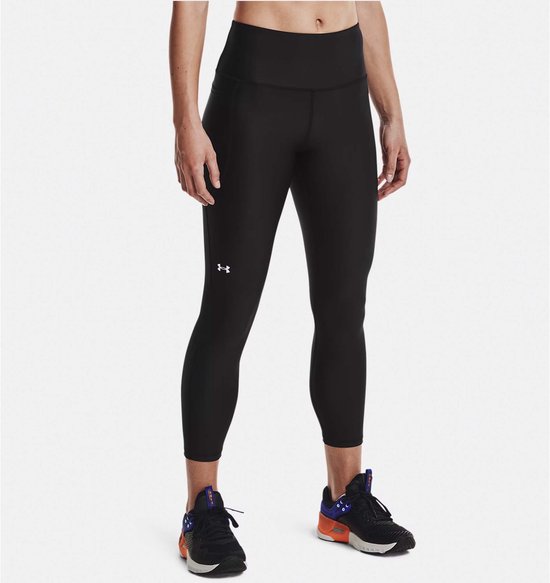 Under Armour Tech Hi Ankle Leg-BLK Dames Sportbroek - Zwart - Wit