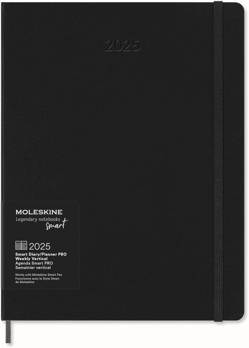 Huisstijl Weekplanner PRO 2025 - Extra Grote Agenda met Elastische Sluiting - Maat 19 x 25 cm