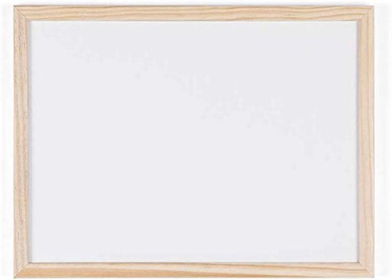 Whiteboard 40x30 cm - Gelakt Stalen Oppervlak - Houten Omlijsting