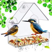 Livenzo Vogel voeder bakje - transparant - voor aan het raam
