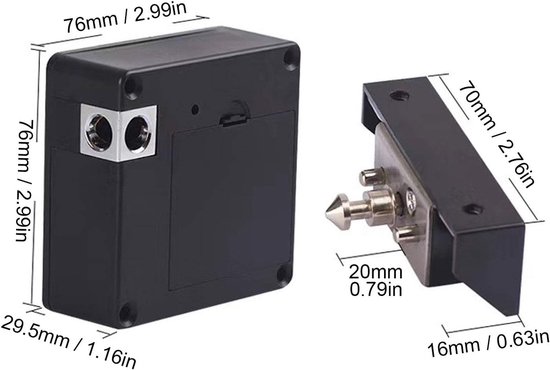 Homello Nieuw elektromagnetisch kastslot met USB-kabel - verborgen doe-het-zelf sloten met RFID-kaarten voor kantoor thuis houten kast, lade, kluisje, pistooldoos Homello Nieuw elektromagnetisch kastslot met USB-kabel - verborgen doe-het-zelf sloten met RFID-kaarten voor kantoor thuis houten kast, lade, kluisje, pistooldoos