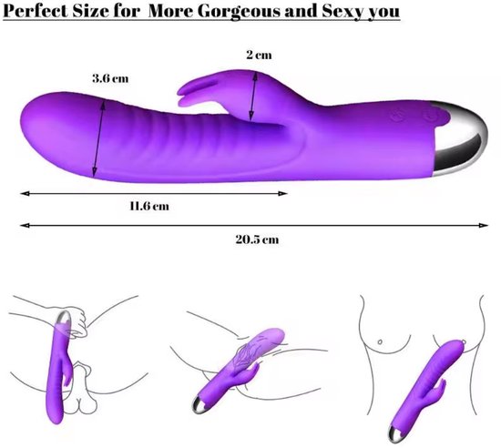 Vibromasseur clitoridien et point G - Rabbit - 2 moteurs - 7 niveaux de vibrations puissants