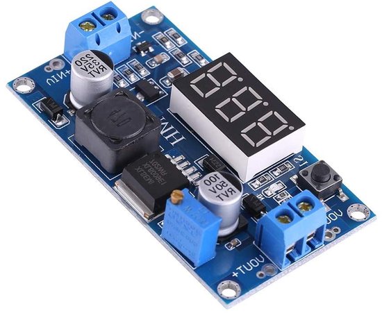 Convertitore Boost DC-DC Shanrya 4.5-32V A 5-35V 4A Con Voltmetro Digitale - Regolabile