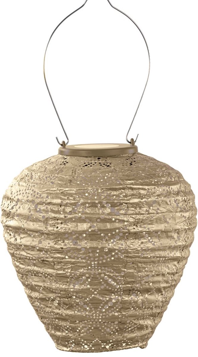 Lumiz Solar Tuinverlichting - Tuinverlichting op zonne energie - Buitenlampjes - Tuinverlichting op zonneergie - Buitenverlichting - Decoratie - Mandela Balloon - 20 cm - Goud