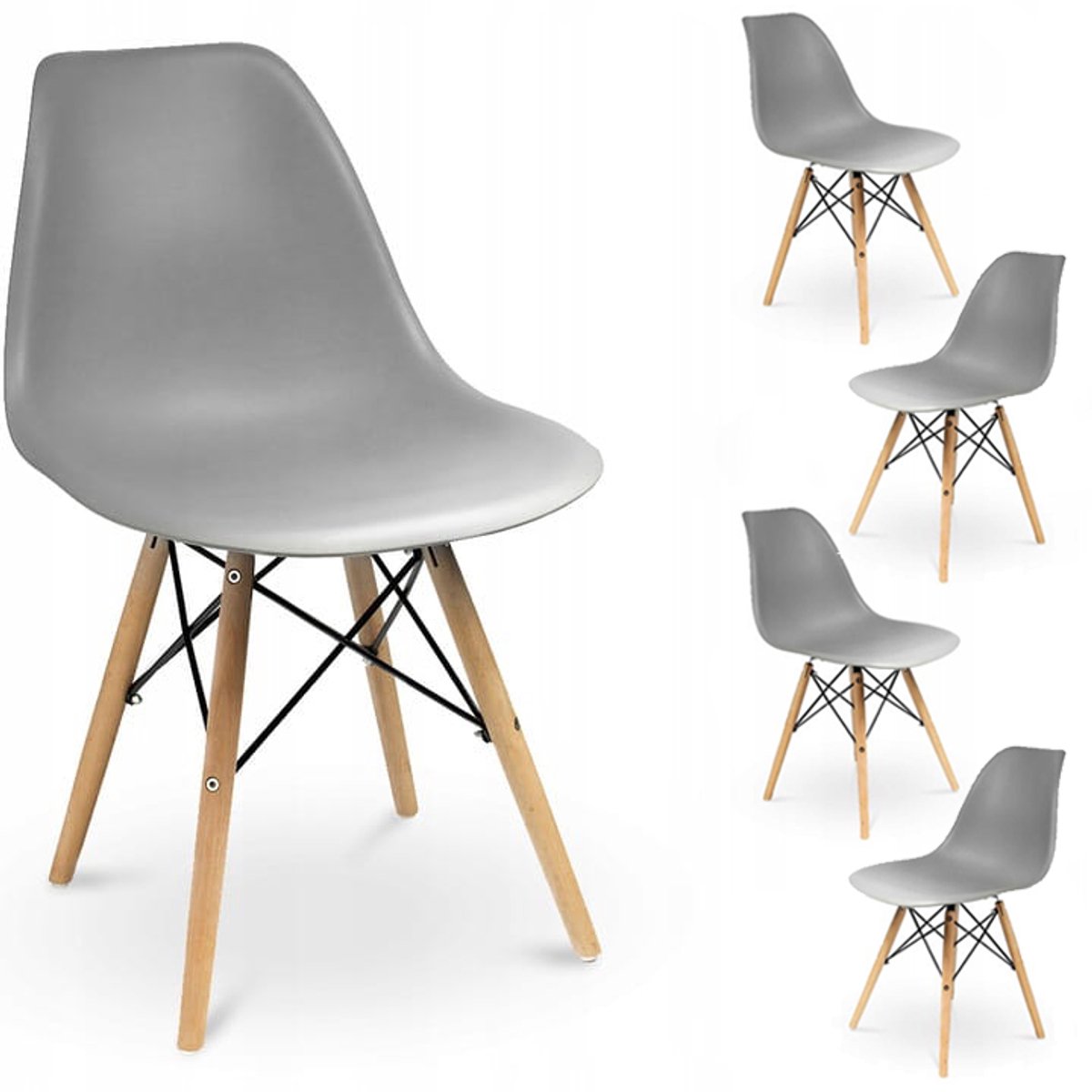 4 x EVA stoel grijs (ikeabox)
