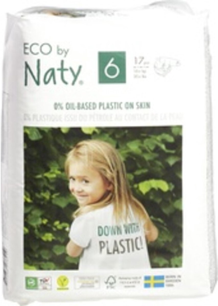 Goedkoopste Naty Luiers Maat 6 Junior (16 kg) 17 stuks