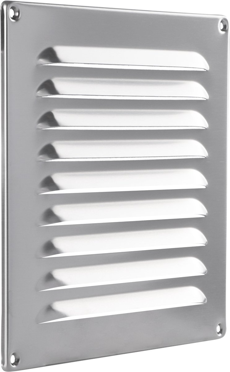 Starx schoepenrooster enkele rij rvs 200 x 200 mm