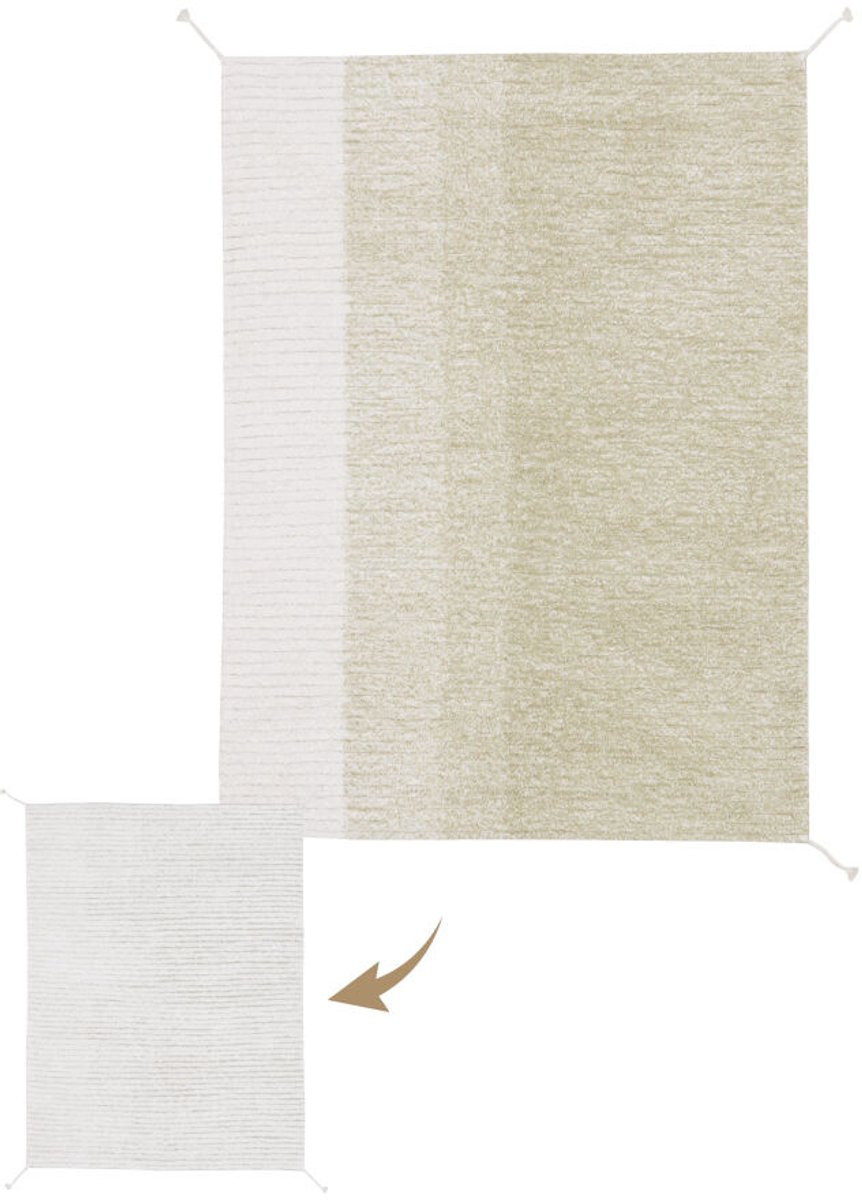 Lorena Canals - Omkeerbaar Wasbaar Vloerkleed - Gelato Green - 120 x 160 cm