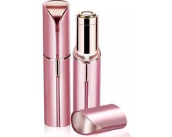 Gezichtshaarverwijderaar Voor Vrouwen - Elektrisch Apparaat Voor Lip En Kin - Pijnloze Verwijdering Van Donshaar - Oplaadbaar Via USB - Compact Roze Design - 1 Stuk - Voor Gezicht Hals En Okself