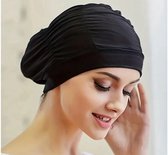Stretch zwemmuts badmuts muts cap voor zwemmen vrouwen zwart met stretch model02