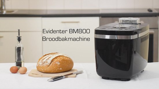 Evidenter BM800 - Broodbakmachine - Brood 1.3 KG Capaciteit - Warmhoudfunctie - Ingrediënt Dispenser - 14 Bakprogramma’s Incl. Glutenvrij programma