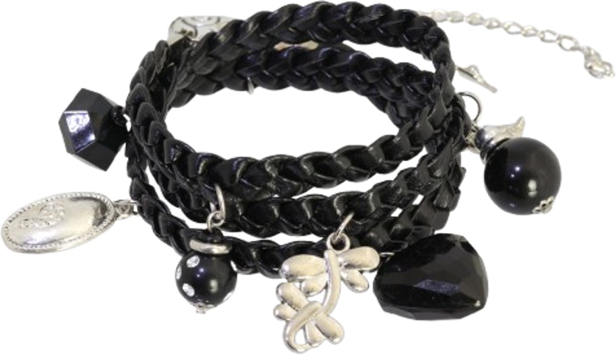 Behave - Wikkelarmband met hangers - Minimal chic stijl - Damesmode