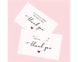 Bedankt Kaartjes Set - Thank You Cards - 50 stuks - Kleine onderneming - Pakket verzend kaartjes - 90 x 54 mm