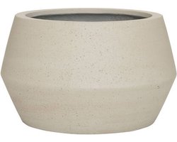 Pottery Pots - Plantenbak Harley Low S - Ø36cm x H21.5cm - Indoor en Outdoor - Beige Washed/Grey