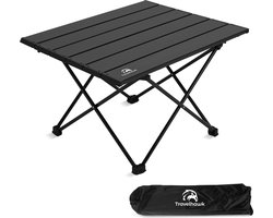 Travelhawk Campingtafel Inklapbaar - Inklapbare Tafel - Kampeertafel - Vouwtafel - Campingtafel Opvouwbaar - Camping Tafel - campingtafel Lichtgewicht - Picknicktafel Kinderen - Zwart - 56x40x40cm - Medium