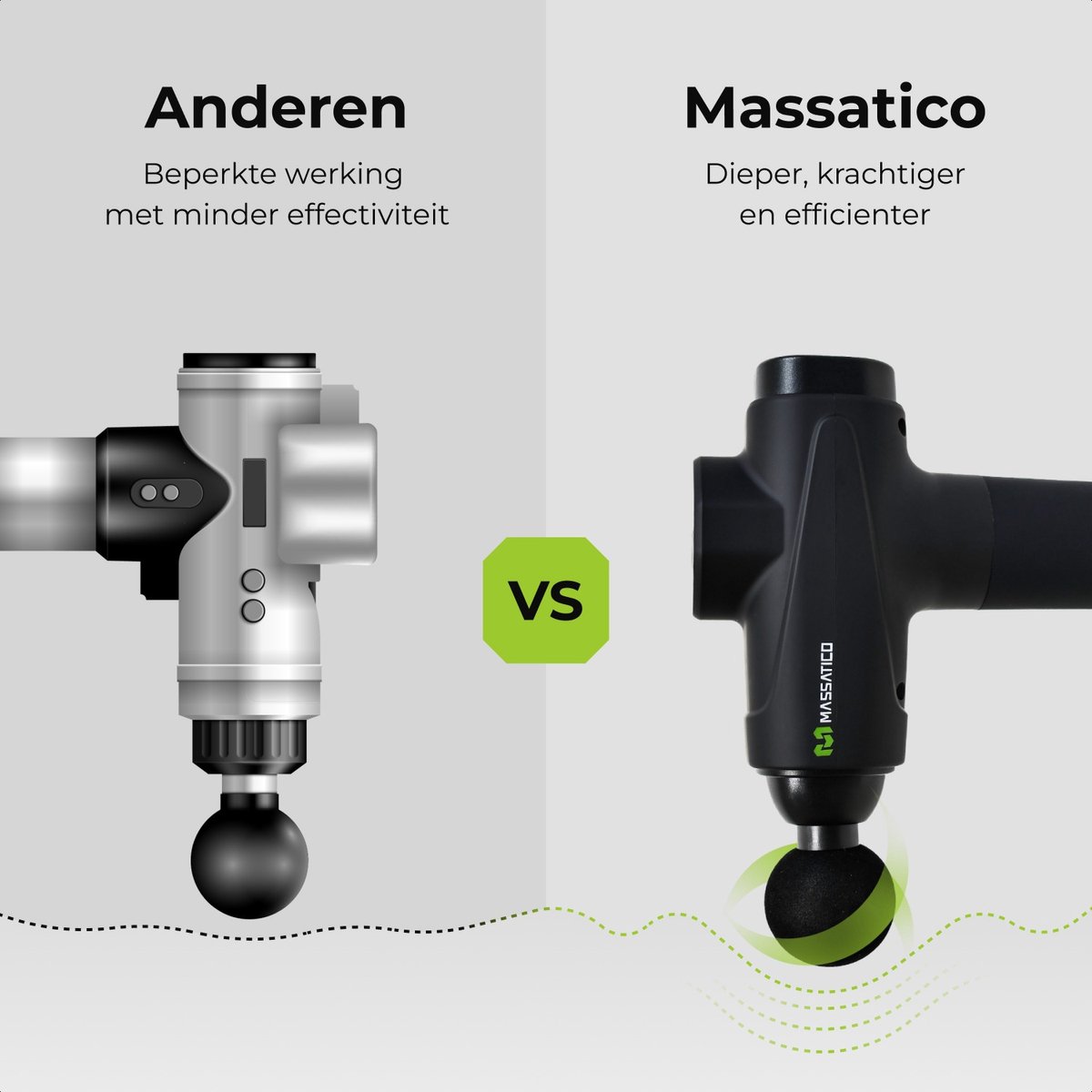 Afbeelding 3 van Massage Gun Professioneel Met Koffer - Sport en Relax Massage Apparaat - 10 Opzetstukken - 30 Snelheden - Krachtig & Stil - Massage Pistool