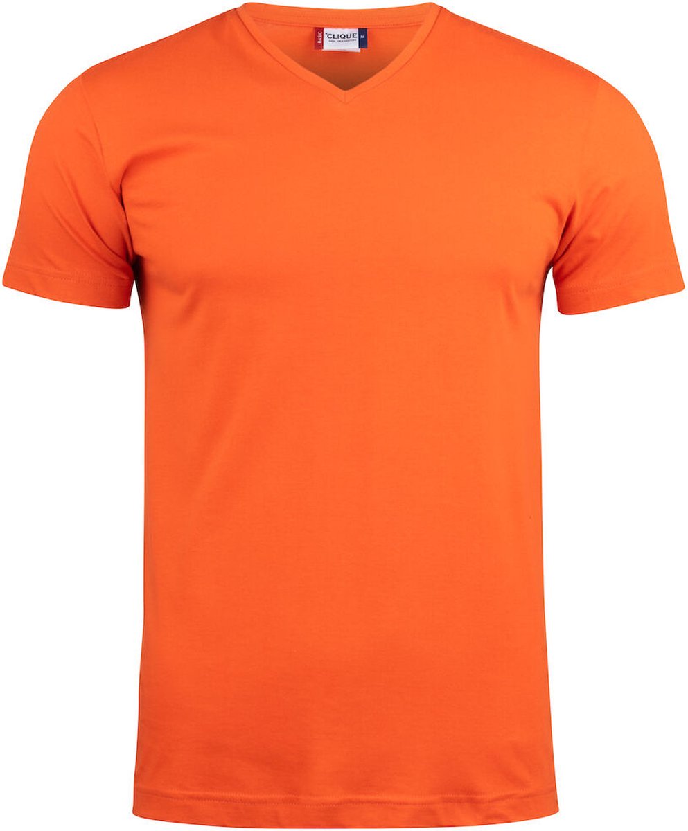 Clique Basic-T V-neck 029035 - Diep Oranje - 4XL
